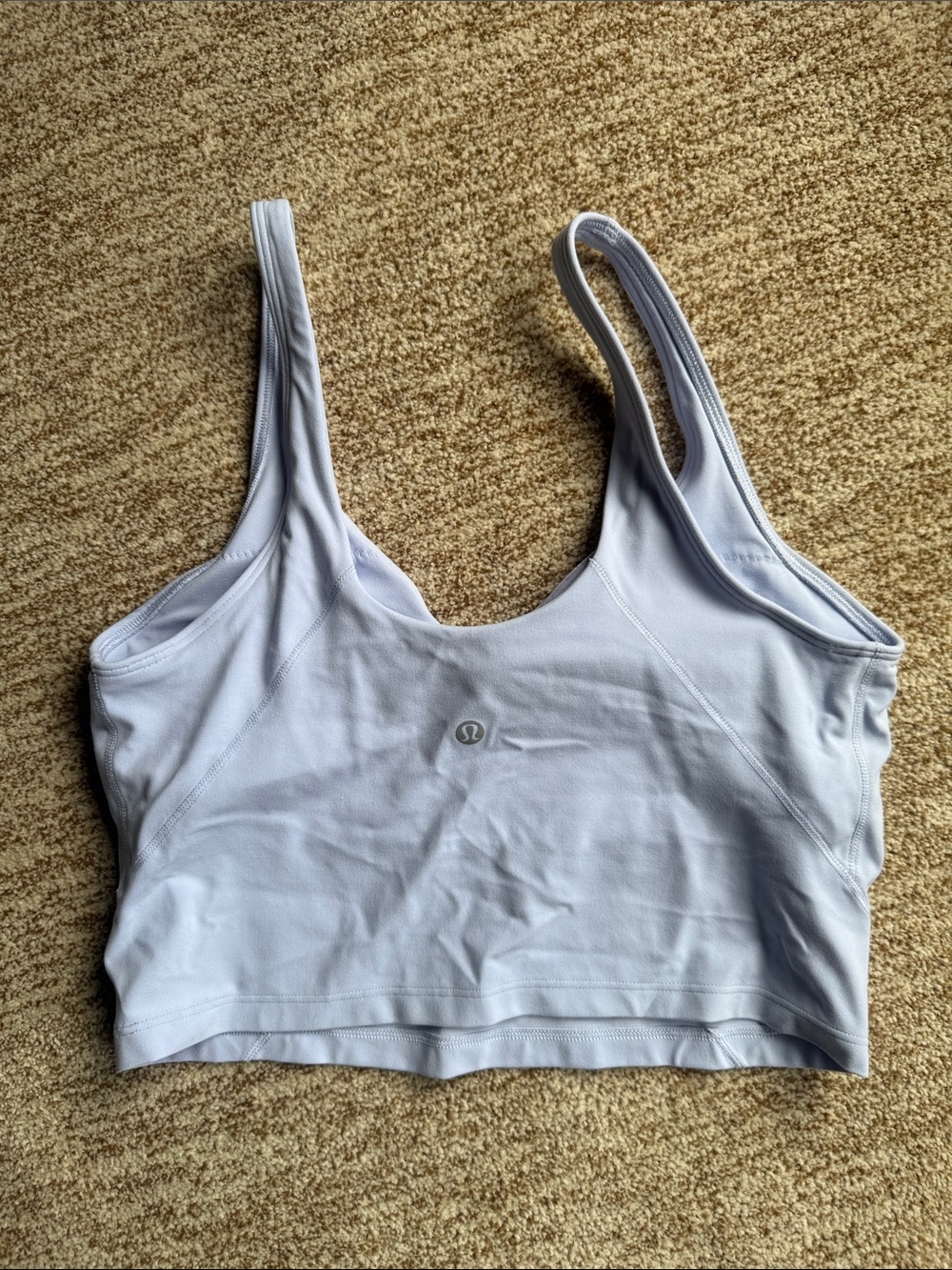 lululemon athletica Light Gray Scoop Neck Sports Bra